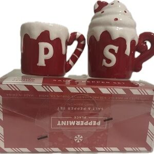 Hand painted Ceramic Salt & Pepper Set New